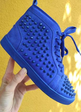38 разм. кеды christian louboutin. замша, внутри кожа
