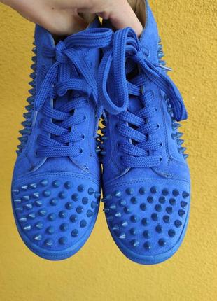 38 разм. кеды christian louboutin. замша, внутри кожа