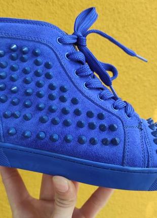 38 разм. кеды christian louboutin. замша, внутри кожа