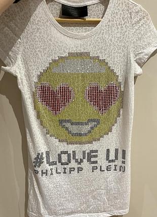 Жіноча футболка зі стразами / оригінал / philipp plein