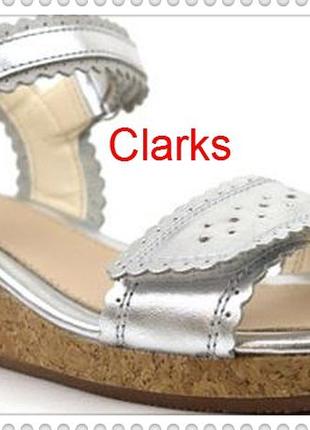 Р. 37.5  clarks кожаные девичьи  босоножки  оригинал