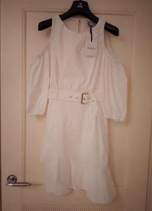 Twinset twin-set annarita n оригинал платье с открытыми плечами вискоза летнее