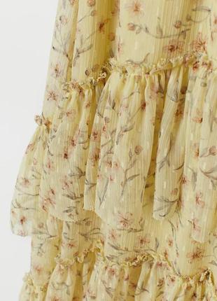 Потрясающая актуальная юбка миди с рюшами h& m3 фото