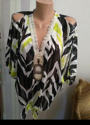 Шикарная легкая вискозная блузка этно стиль