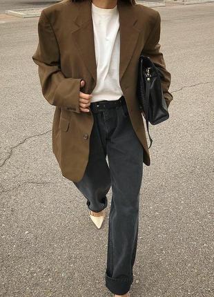 Шерстяной пиджак оверсайз с мужского плеча bugatti8 фото