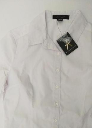 Блуза рубашка белая рукав 3/4 primark