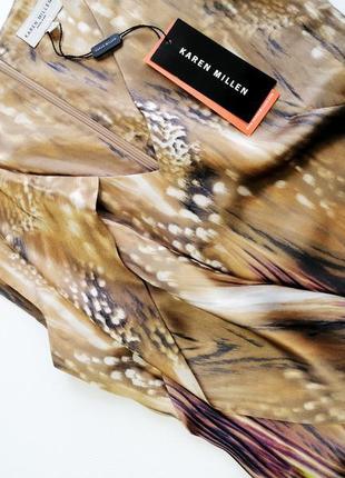 Фирменное роскошное шёлковое платье в цветы натуральный шелк karen millen5 фото