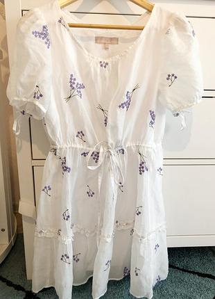 Белое платье putivtseva zara hm