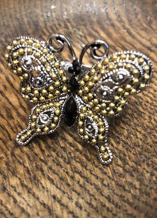 Женское кольцо с бабочкой