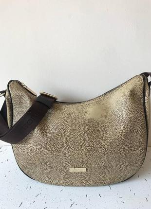 Сумка через плечо borbonese luna bag medium brown and ochre classic