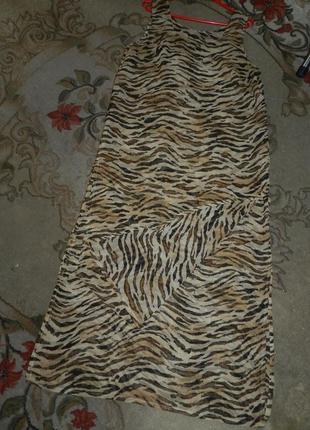 Длинное-в пол,леопардовое платье с разрезами,большого размера,германия7 фото