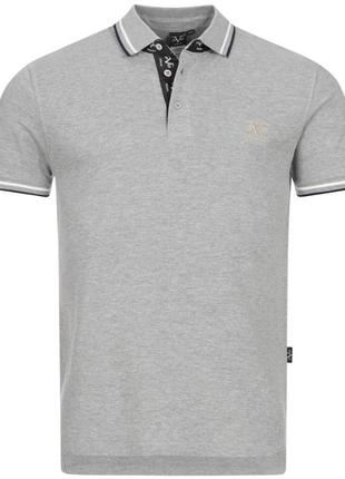 Оригинал мужская рубашка-поло 19v69 versace 1969 ricamo retro серая