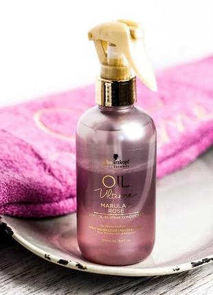 Спрей для волос schwarzkopf professional oil ultime marula & rose light oil-in spray conditioner2 фото