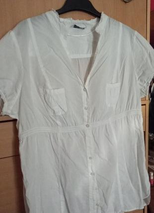 Блузка из батиста с коротким рукавом боталл