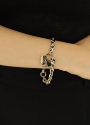 Модний браслет - ланцюг з італійської фурнітури3 фото