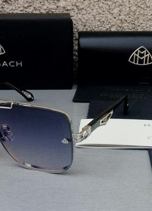 Maybach очки мужские солнцезащитные серо сиреневый градиент с легким зеркальным напылением