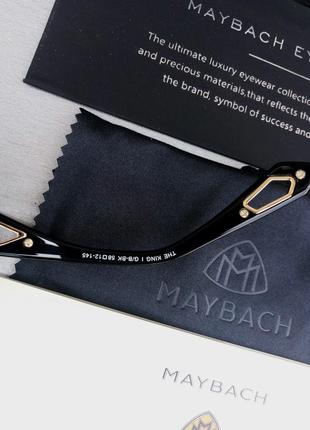 Maybach очки капли мужские солнцезащитные темно серый градиент в золотом металле
