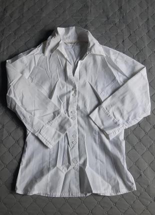 Белая базовая рубашка школьная форма