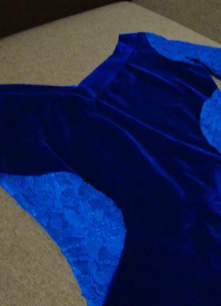 Синее нарядное платье2 фото