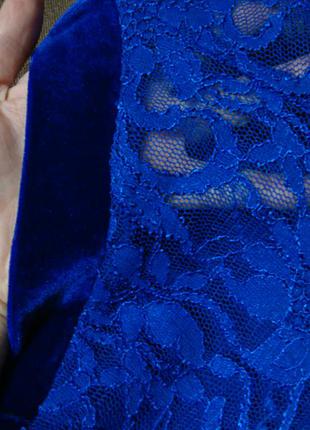 Синее нарядное платье4 фото