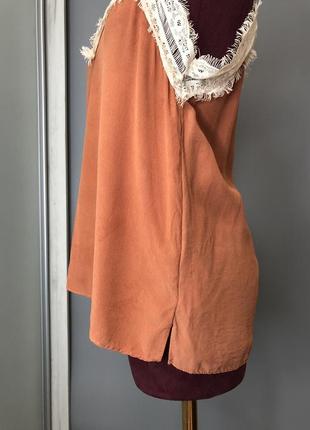 Zara шёлковый топ с французским кружевом в бельевом стиле шёлк 100% rundholz owens lang3 фото