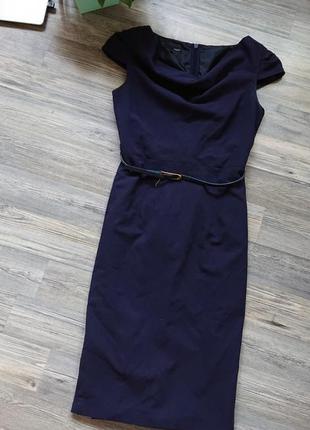 Красивое платье футляр сарафан синий р.s3 фото