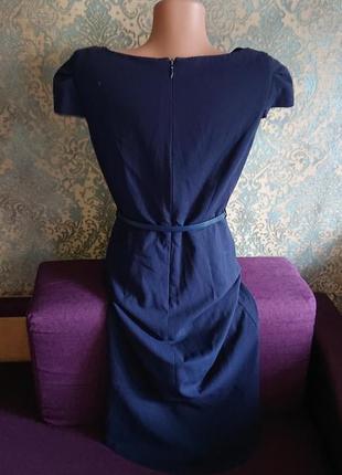 Красивое платье футляр сарафан синий р.s7 фото