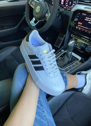 Женские кроссовки adidas samba белые5 фото