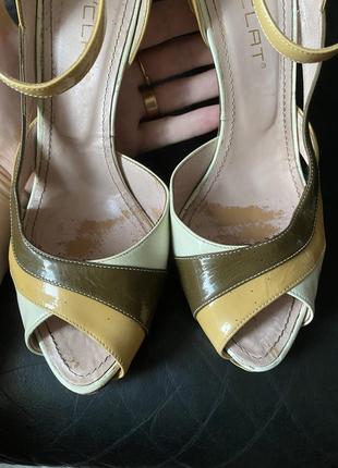 Летние нарядные туфли, босоножки на шпильке vero cuoio. р.38,56 фото