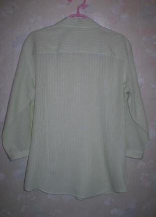 Женская льняная рубашка saint james uk 14 48р. l , с хлопком2 фото