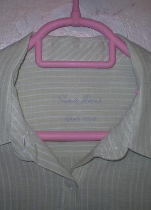 Женская льняная рубашка saint james uk 14 48р. l , с хлопком3 фото
