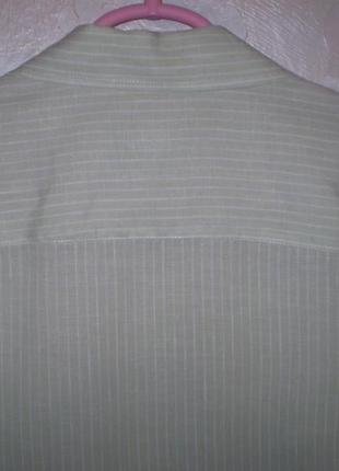 Женская льняная рубашка saint james uk 14 48р. l , с хлопком4 фото