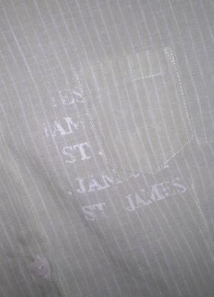 Женская льняная рубашка saint james uk 14 48р. l , с хлопком5 фото