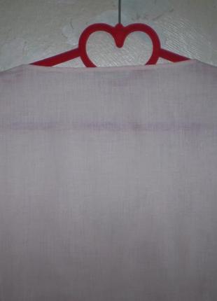 Женская льняной топ блузка marks&spencer uk14 l 48р. лен вышивка5 фото