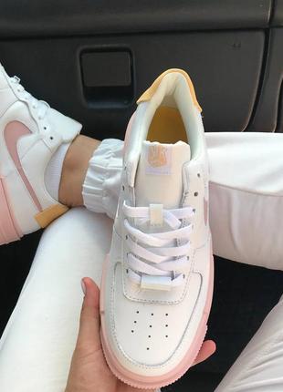 Nike air force pixel pink yellow 💛, женские кроссовки найк2 фото