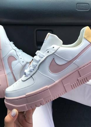 Nike air force pixel pink yellow 💛, женские кроссовки найк5 фото