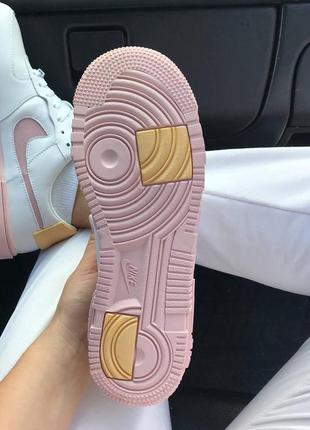 Nike air force pixel pink yellow 💛, женские кроссовки найк7 фото