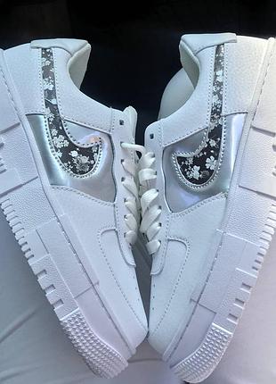 Nike air force pixel rose, демисезонные женские кроссовки