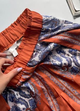 🩳суперские оранжевые шорты с узором/лёгкие тыквенные шорты с карманами 🩳5 фото