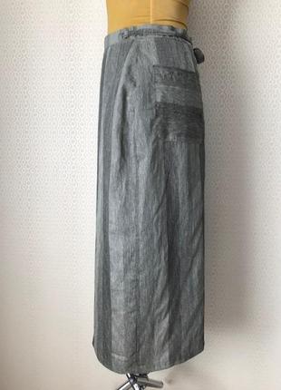 Оригинальная летняя юбка на запах (вискоза, лен, шелк, п/а) от pilar rueda, размер 48, укр 52-54-564 фото