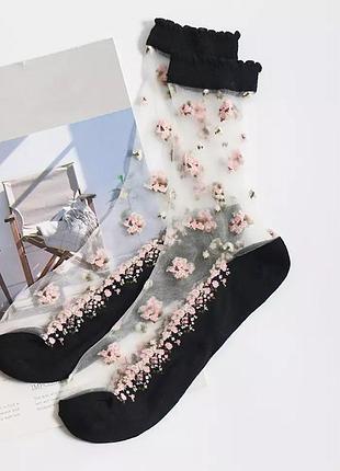 Прозрачные носочки сеточка