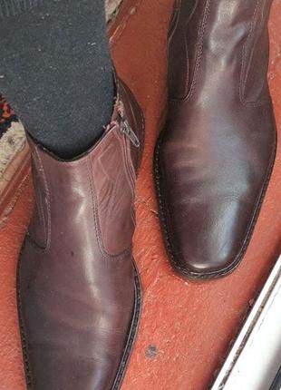 Чобітки шкіряні коричневі