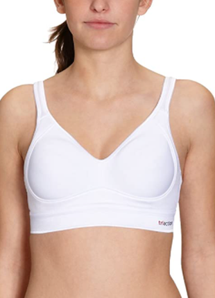 Білий спортивний бюстгальтер без кісточок р. 75 b, triumph high performer n