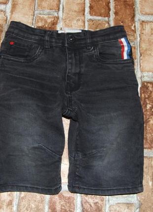 Стильные шорты бермуды джинсовые  мальчику 7 лет denim