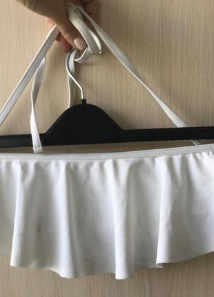 Білий купальний топ, ліф pull&bear / l