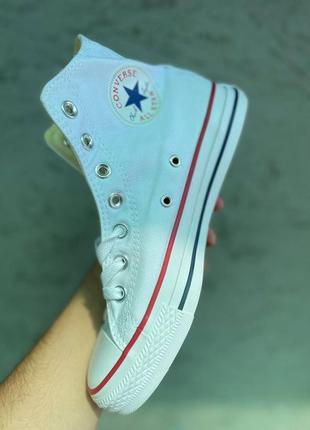 Кеды белые высокие конверс, converse high white, кеди конверс білі
