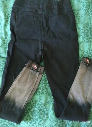 Брюки джинсы омбре,размер м..2 фото