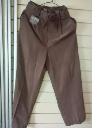 Штаны новые коричневые брюки широкие кюлоты бананы бермуды