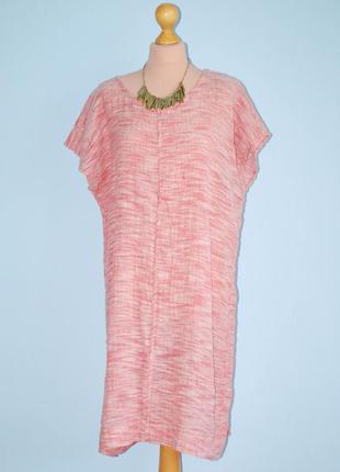 Сукня натуральний льон кімоно пряме в спортивному стилі туніка