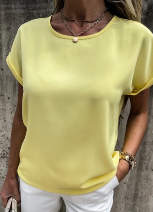 Блузка летняя со спущенным рукавом оверсайз, футболка , 5 цветов, 88ко1 фото